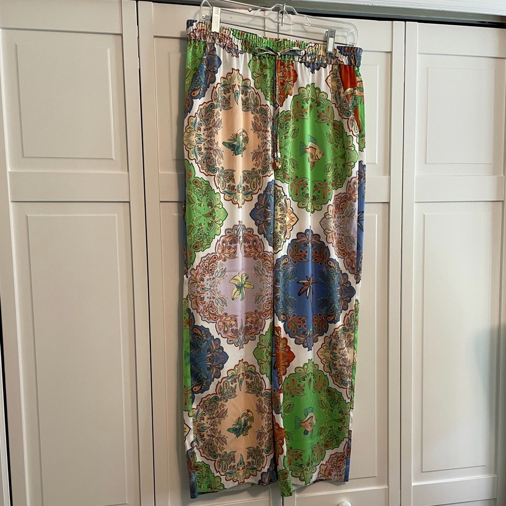 Rachel Zoe Wide Leg Pants - Multicolor Pattern